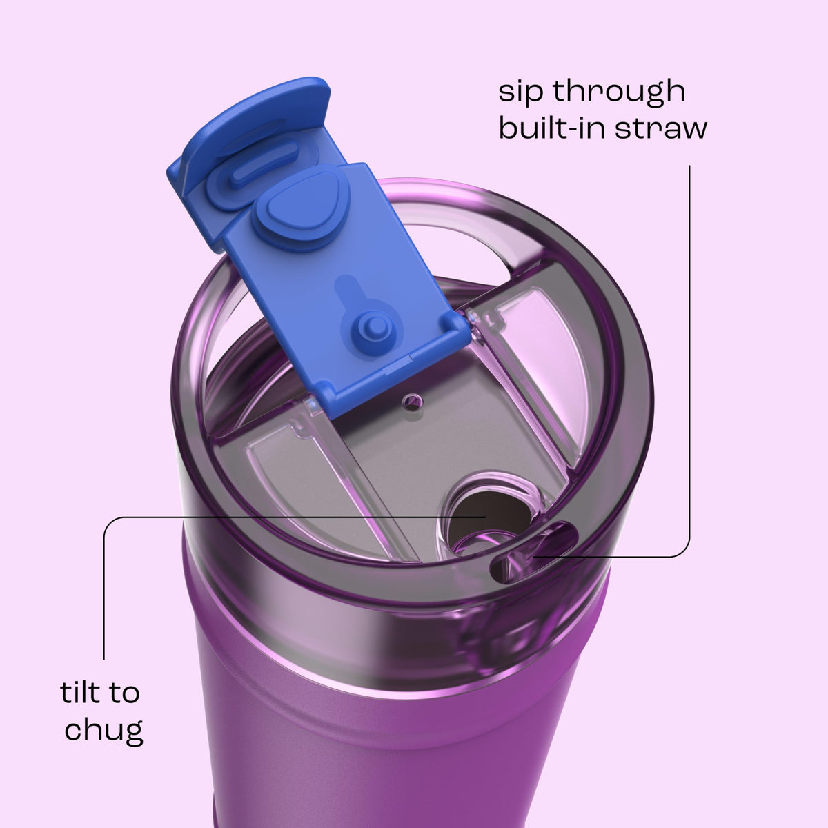 Bubba Dualsip Water Bottle With Straw, Moodbooster, 24 oz