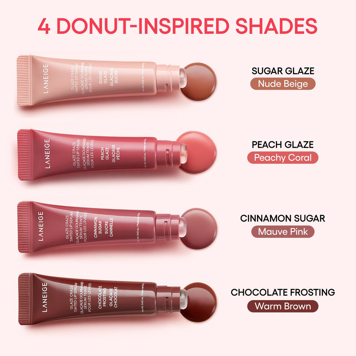 LANEIGE Glaze Craze Tinted Lip Serum, Chocolate Frosting