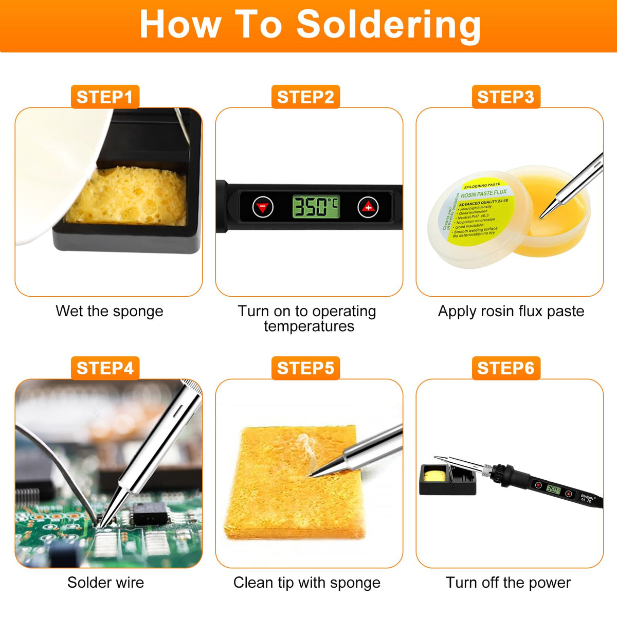 80W LCD Adjustable Temperature Soldering Iron Kit, 12-in-1