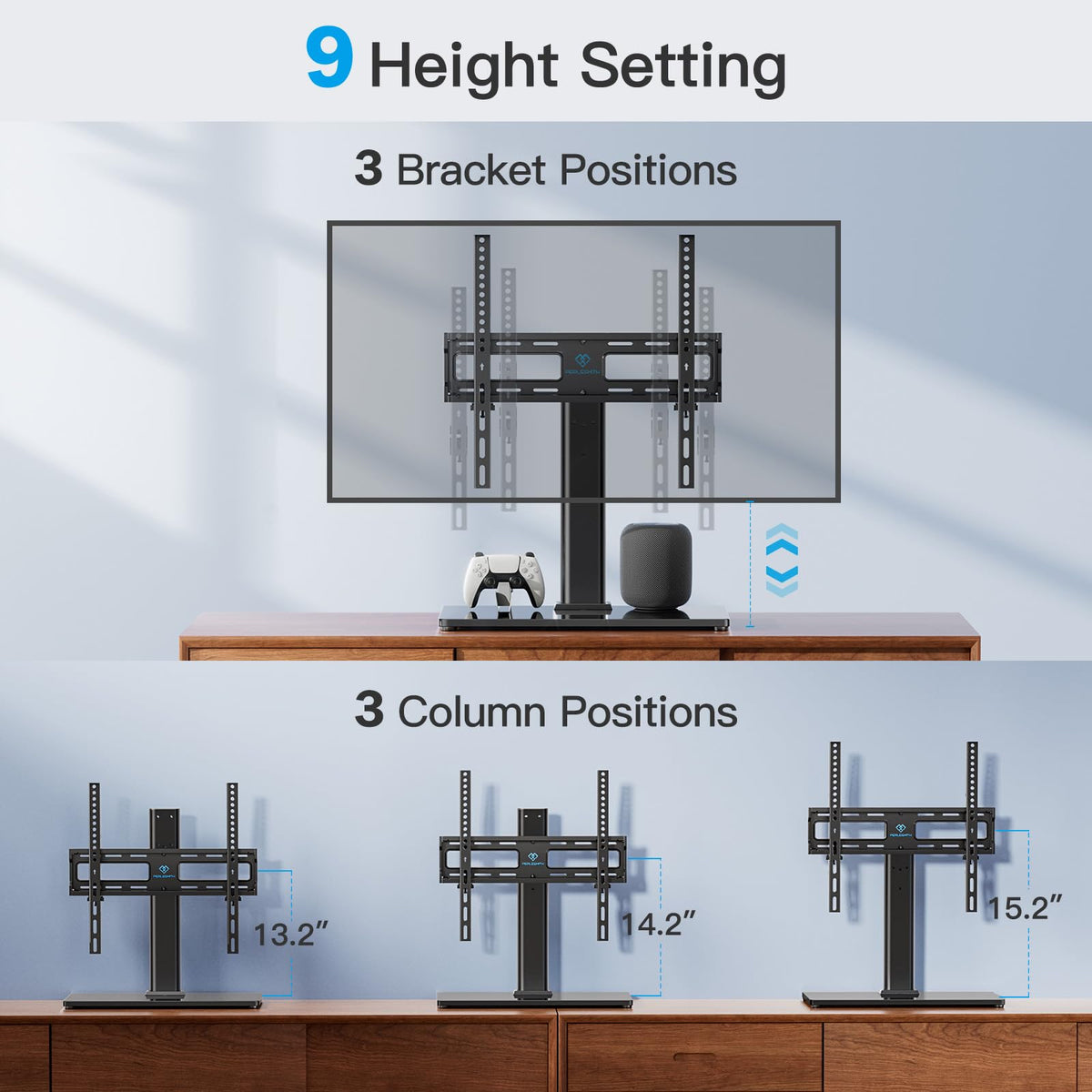 PERLESMITH Swivel Universal TV Stand for 24-60 Inch TVs (PSTVS09)
