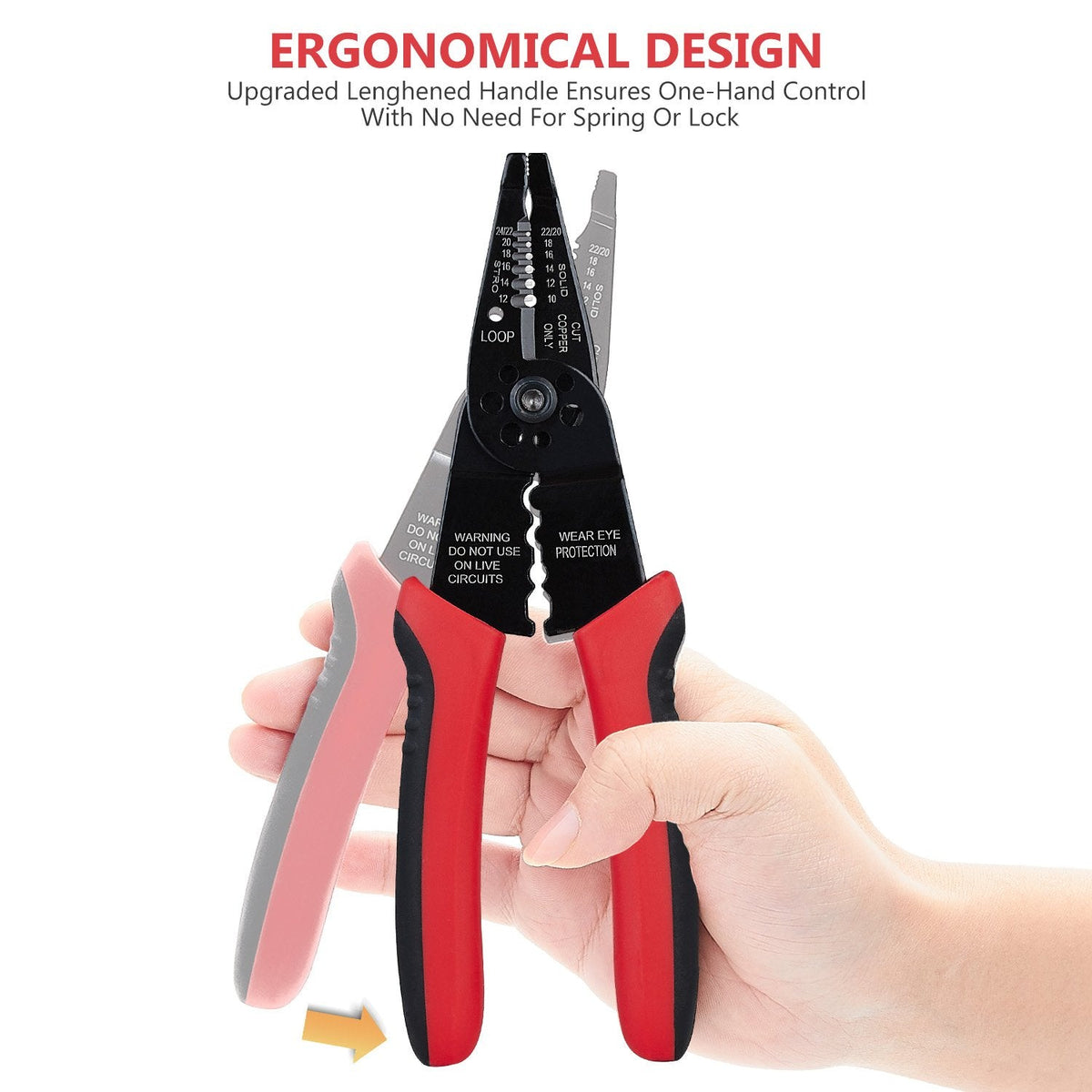 WGGE WG-015 8" Wire Stripper & Crimping Tool