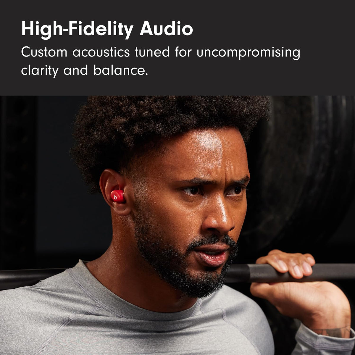 Beats Solo Buds Wireless Bluetooth Earbuds, Transparent Red