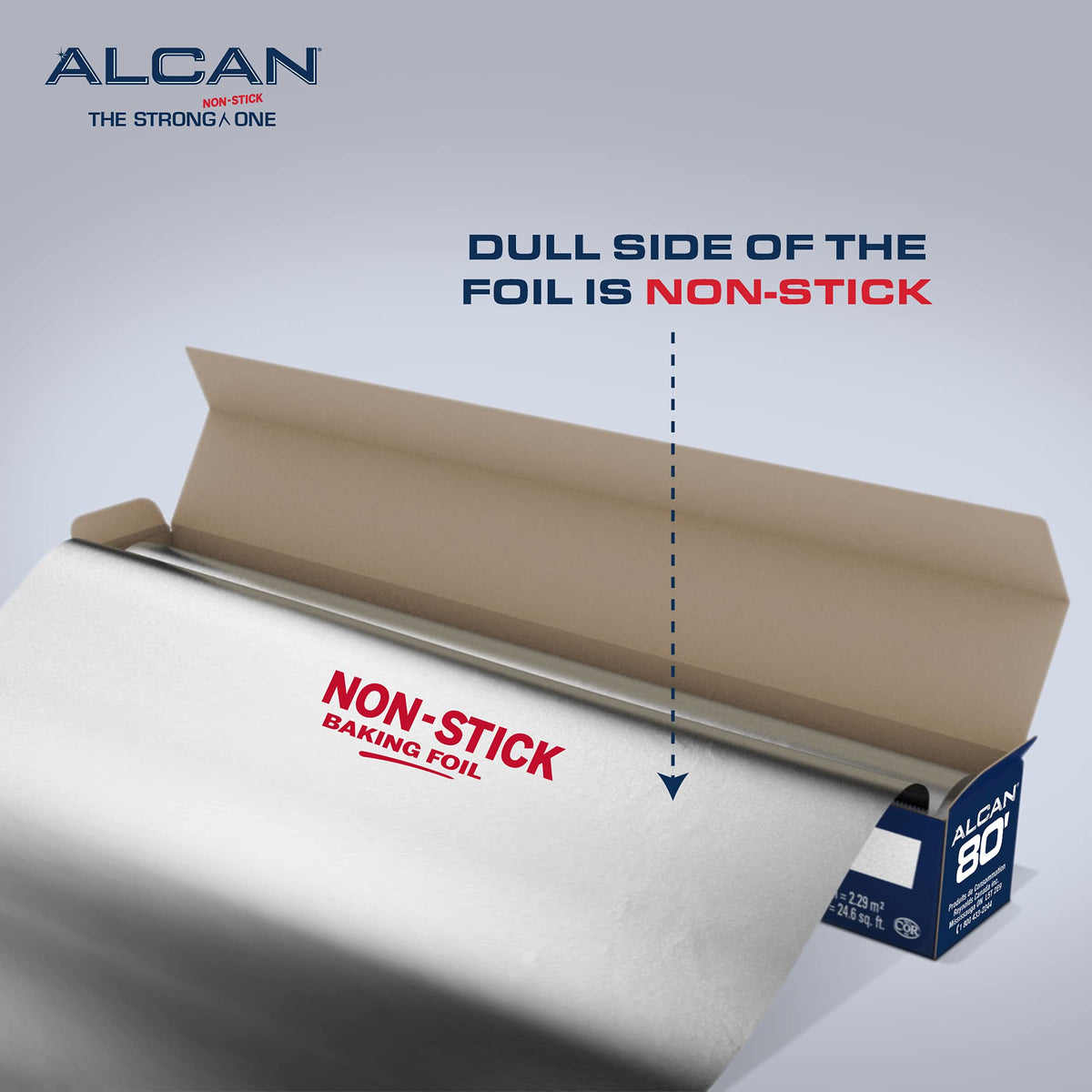 Alcan Non-Stick Aluminum Foil, 12 Inches x 80 Feet, Pack of 2