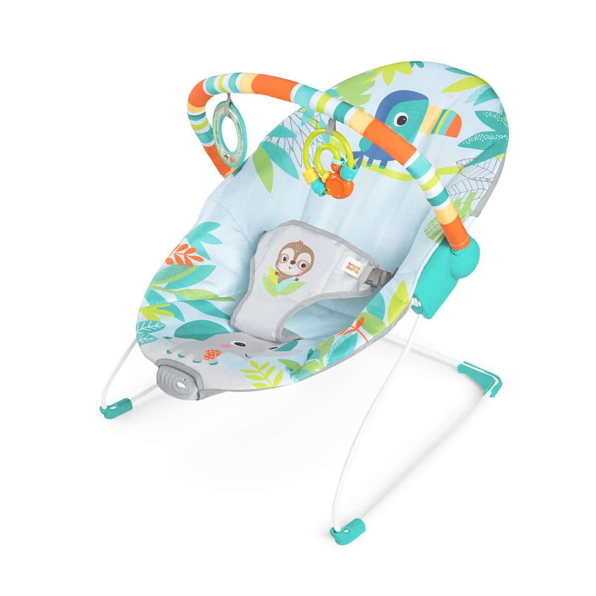 Bright Starts Rainforest Vibes Vibrating Baby Bouncer