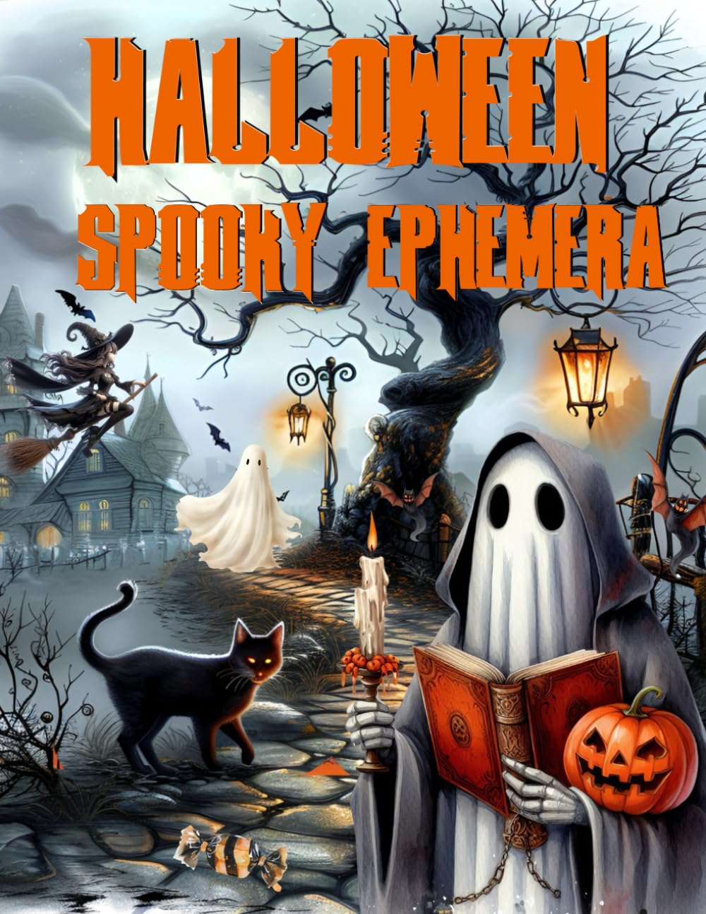 Halloween Spooky Ephemera Book: High Quality Images Of Peoples