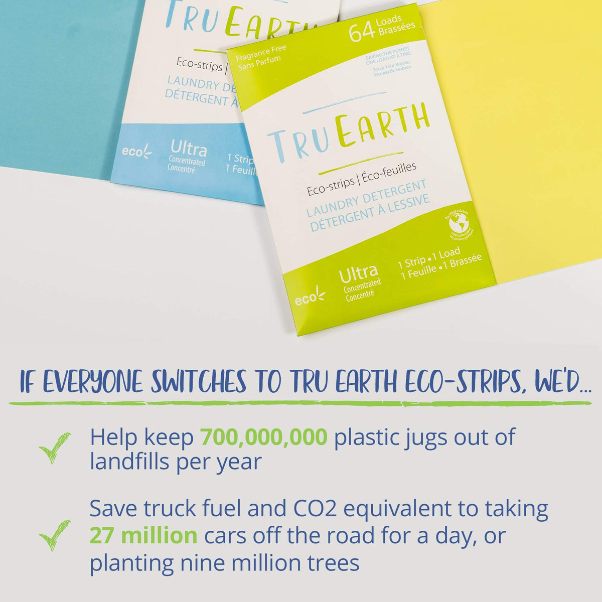 Tru Earth Laundry Detergent Sheets, Fresh Linen, 64 Sheets