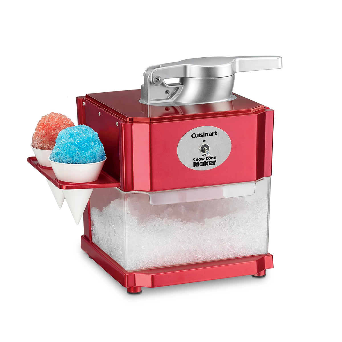 Cuisinart Snow Cone Machine with Reusable Cups, Red (SCM-10P1C)