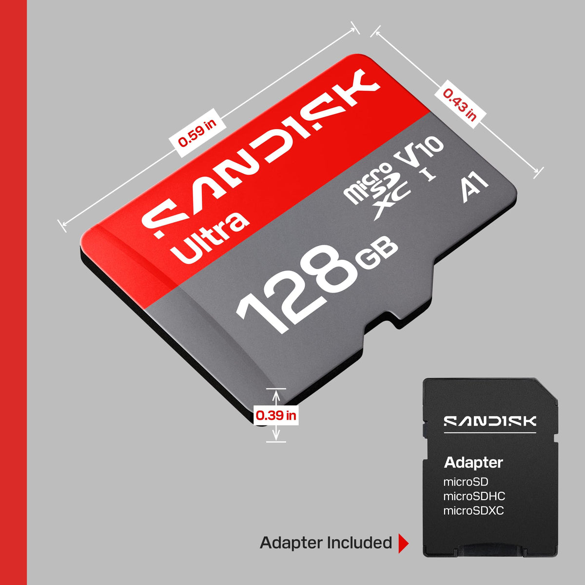 SanDisk 128GB Ultra microSD UHS-I Card, 195MB/s, SDSQUJQ-128G-GZ6MA