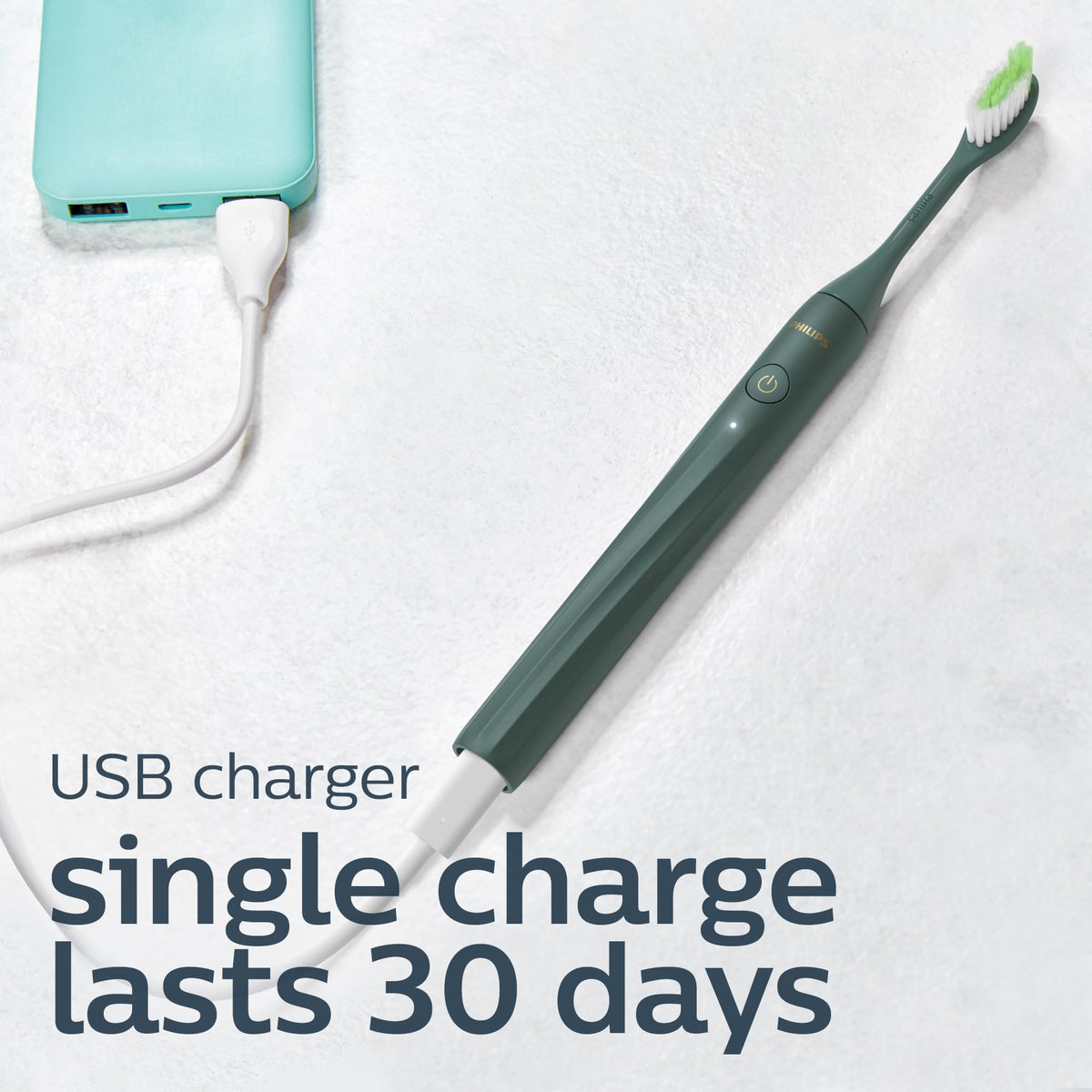 Philips One by Sonicare Battery Toothbrush, 1 Brush Head, Green