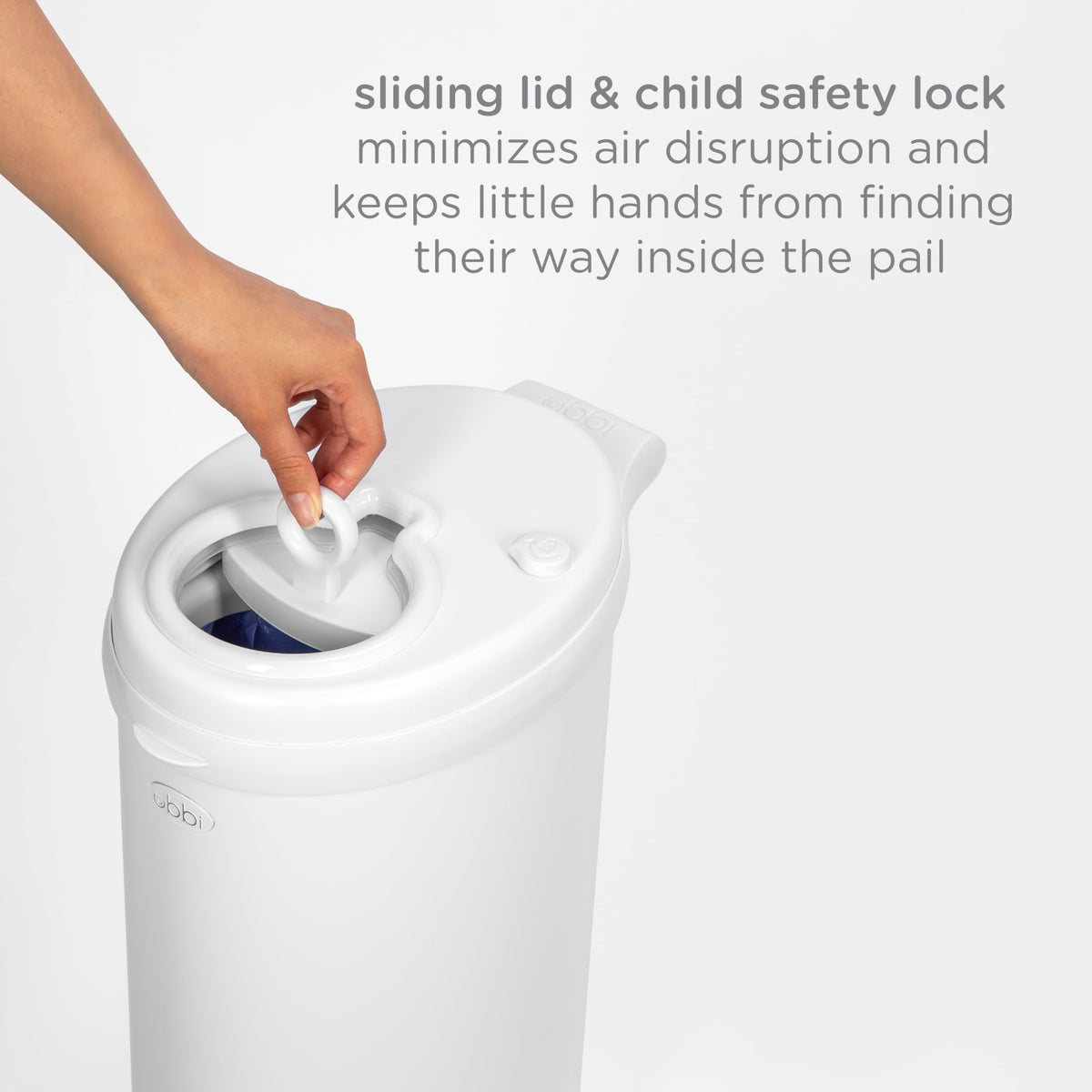 Ubbi Steel Diaper Pail, White