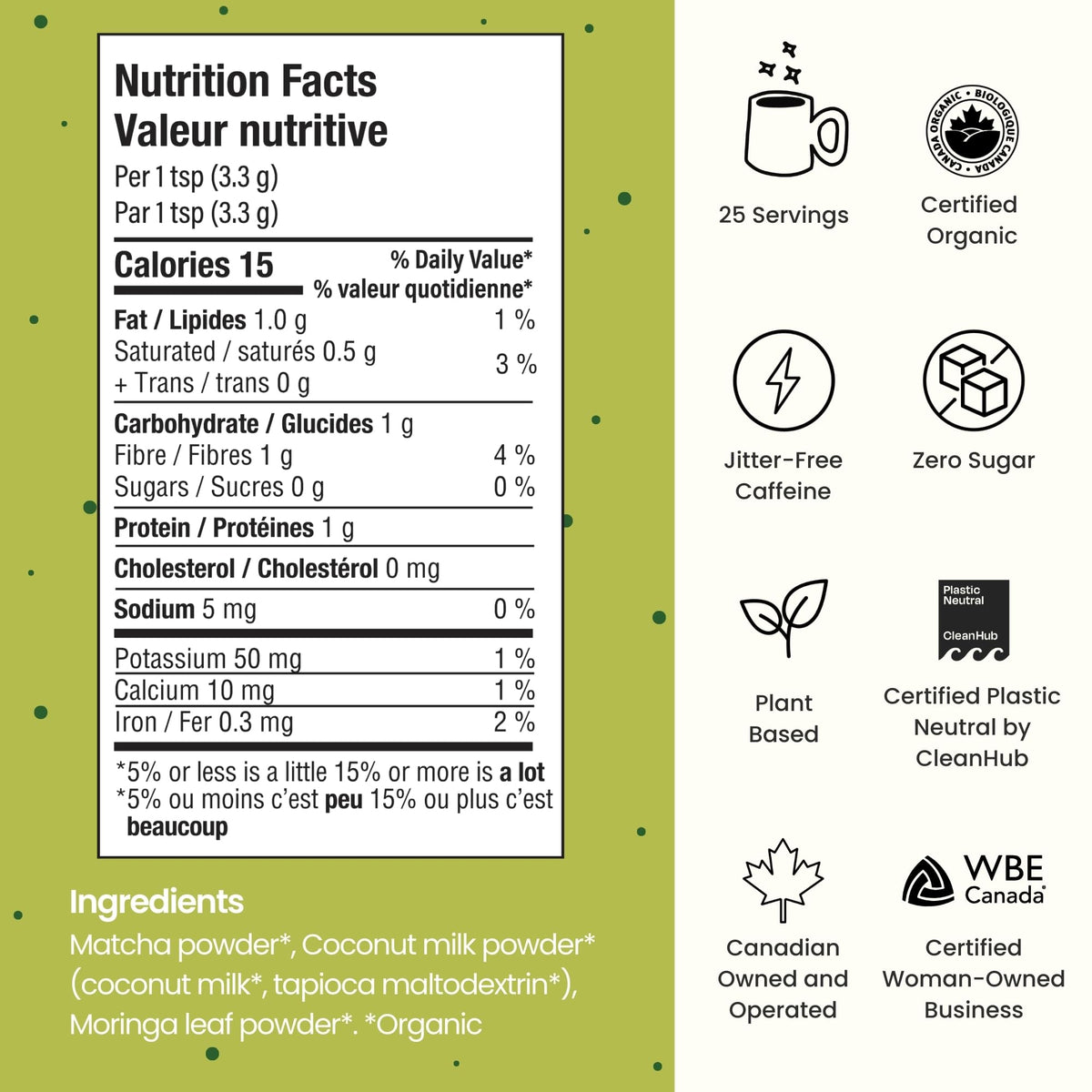 Blume Matcha Coconut Superfood Latte Mix, 25 Servings