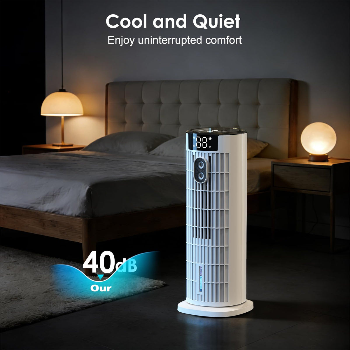 Portable Air Conditioner,1000ML Tower Fan with Remote
