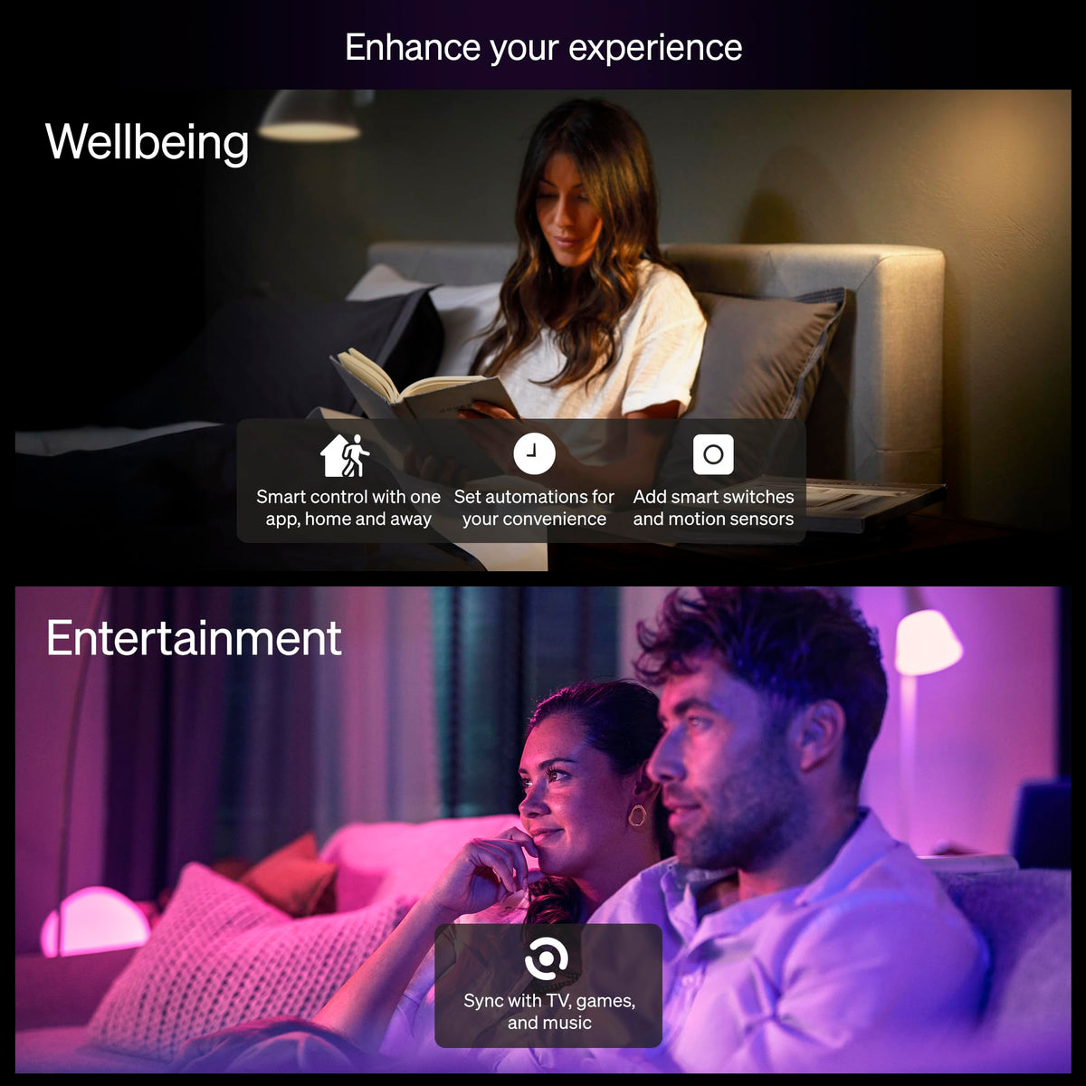 Philips Hue Essential Starter Kit, Bridge + 4 E26 Smart Bulbs