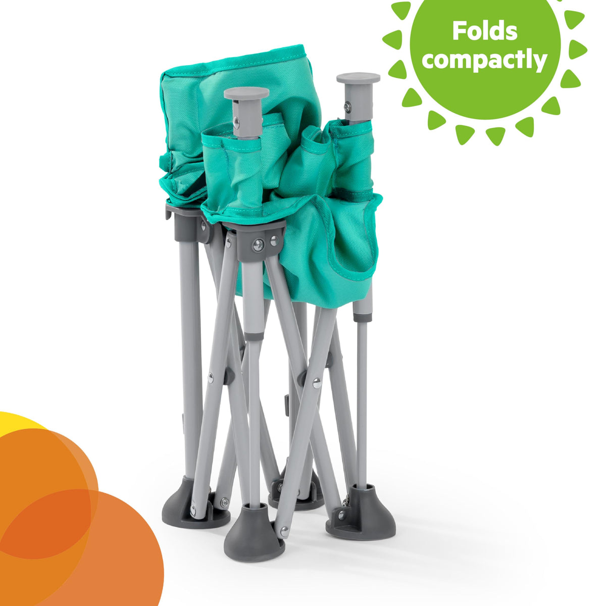 Bright Starts Pop 'N Sit Portable Booster, Teal, 6 Mos - 3 Yrs