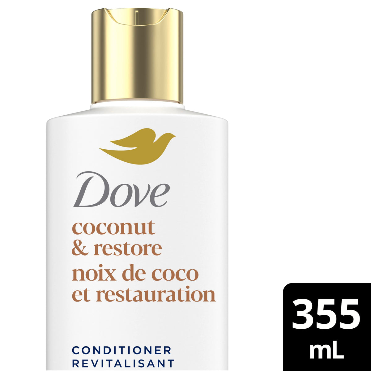Dove Coconut Restore Shampoo and Conditioner, 355 mL, 4 Pack