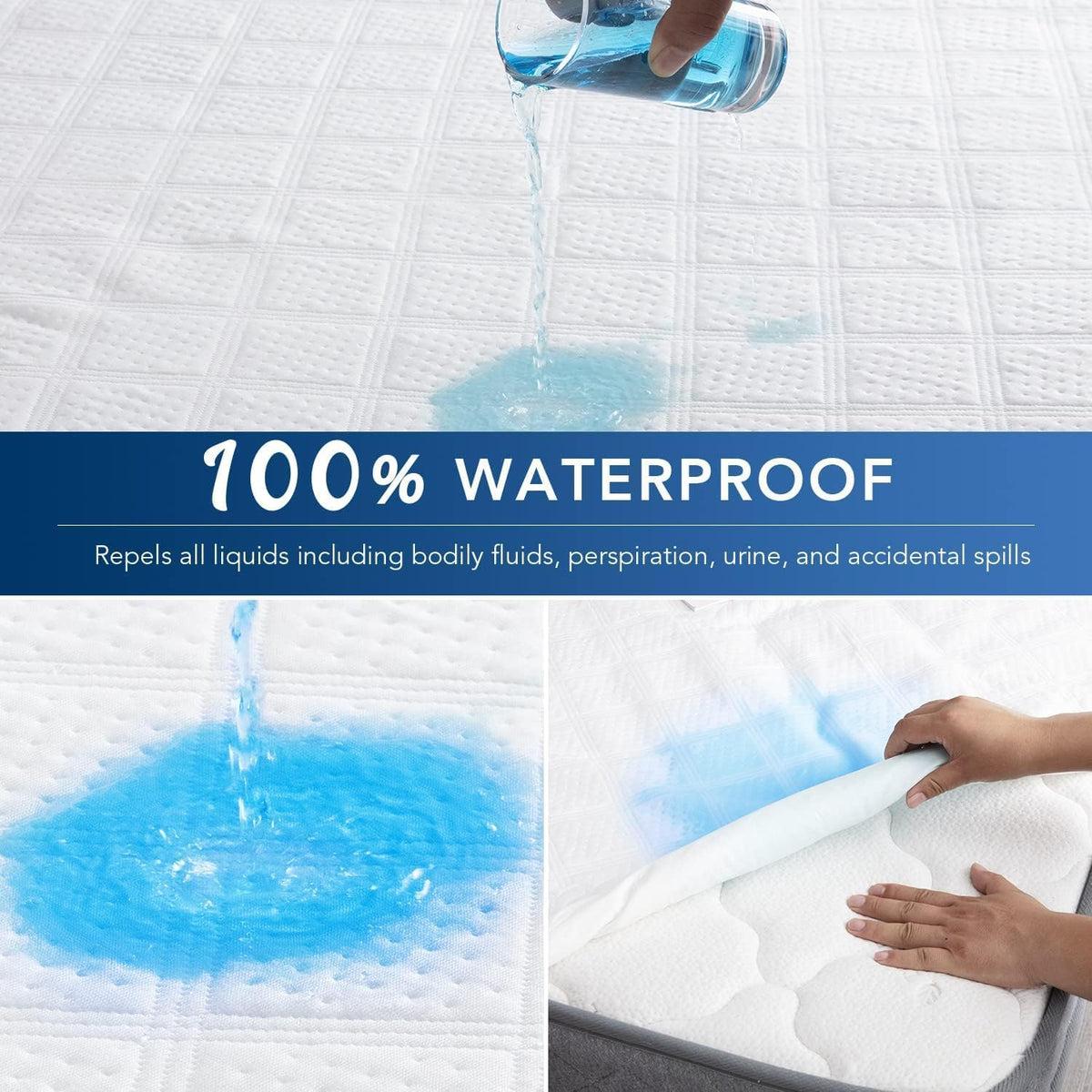 Waterproof Crib Mattress Protector, 28" x 52", White