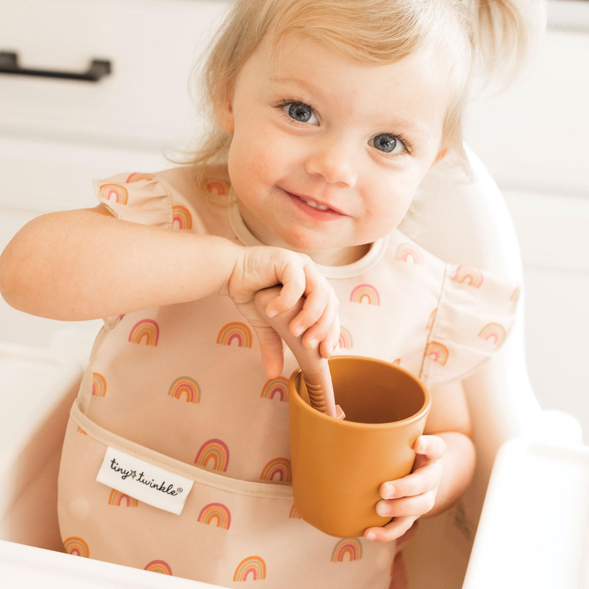 Tiny Twinkle Mess-Proof Easy Bib, 3 Pack, Unicorn, Rainbow, Burgundy