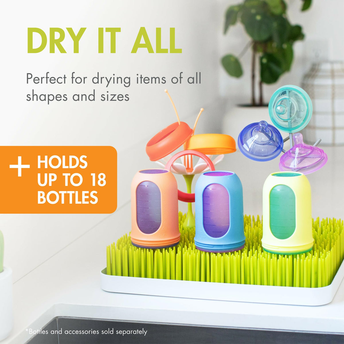 Boon Lawn Countertop Drying Rack, Green