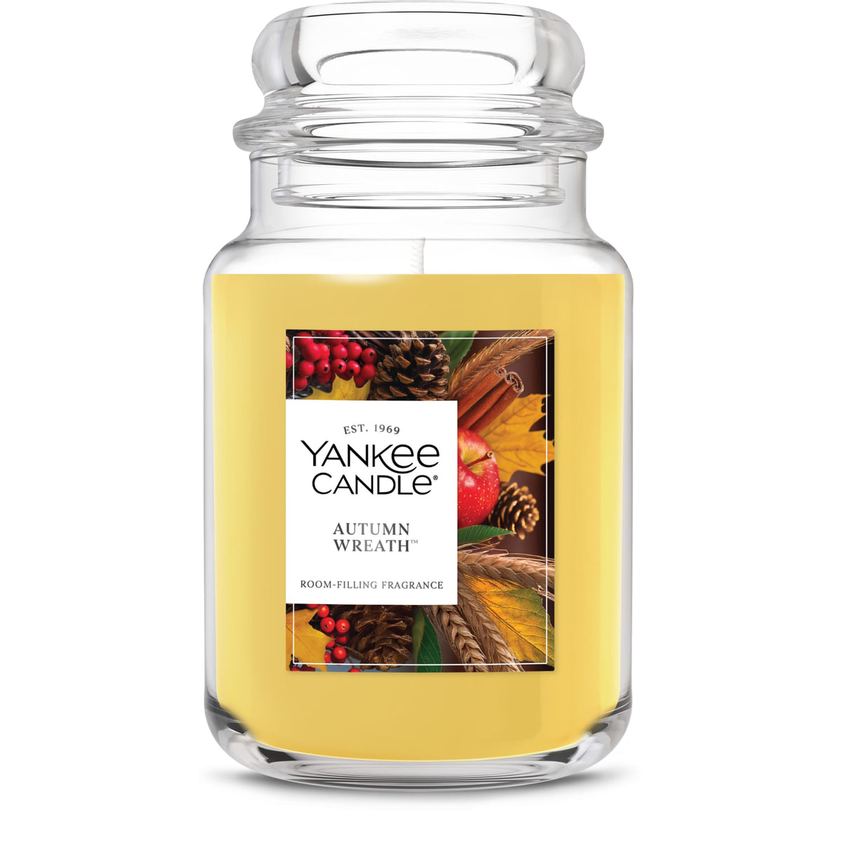 Yankee Candle Large Jar Scented Candle, Autumn Wreath, 22 oz