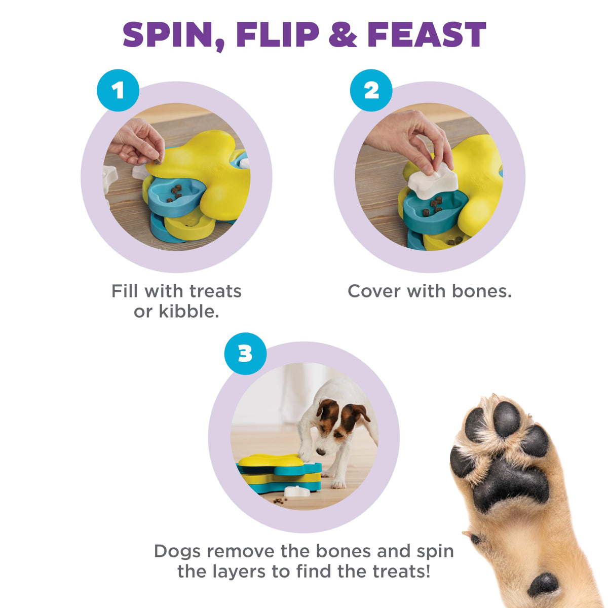 Outward Hound Nina Ottosson Dog Tornado Treat Puzzle Toy, 9.8"