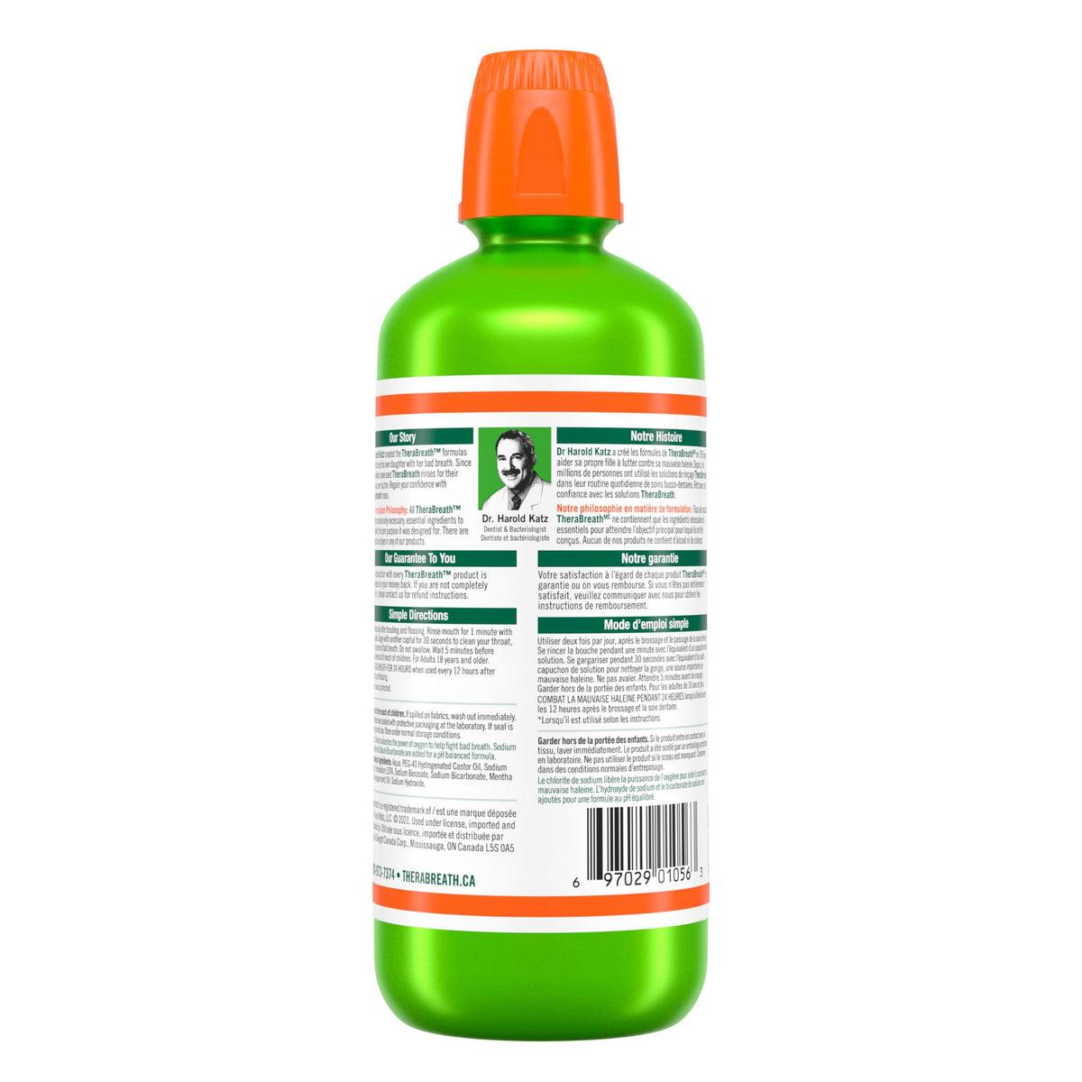 TheraBreath Fresh Breath Oral Rinse, Mild Mint, 1 L