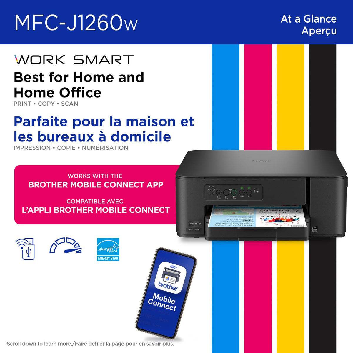 Brother MFC-J1260W Wireless Colour Inkjet All-in-One Printer