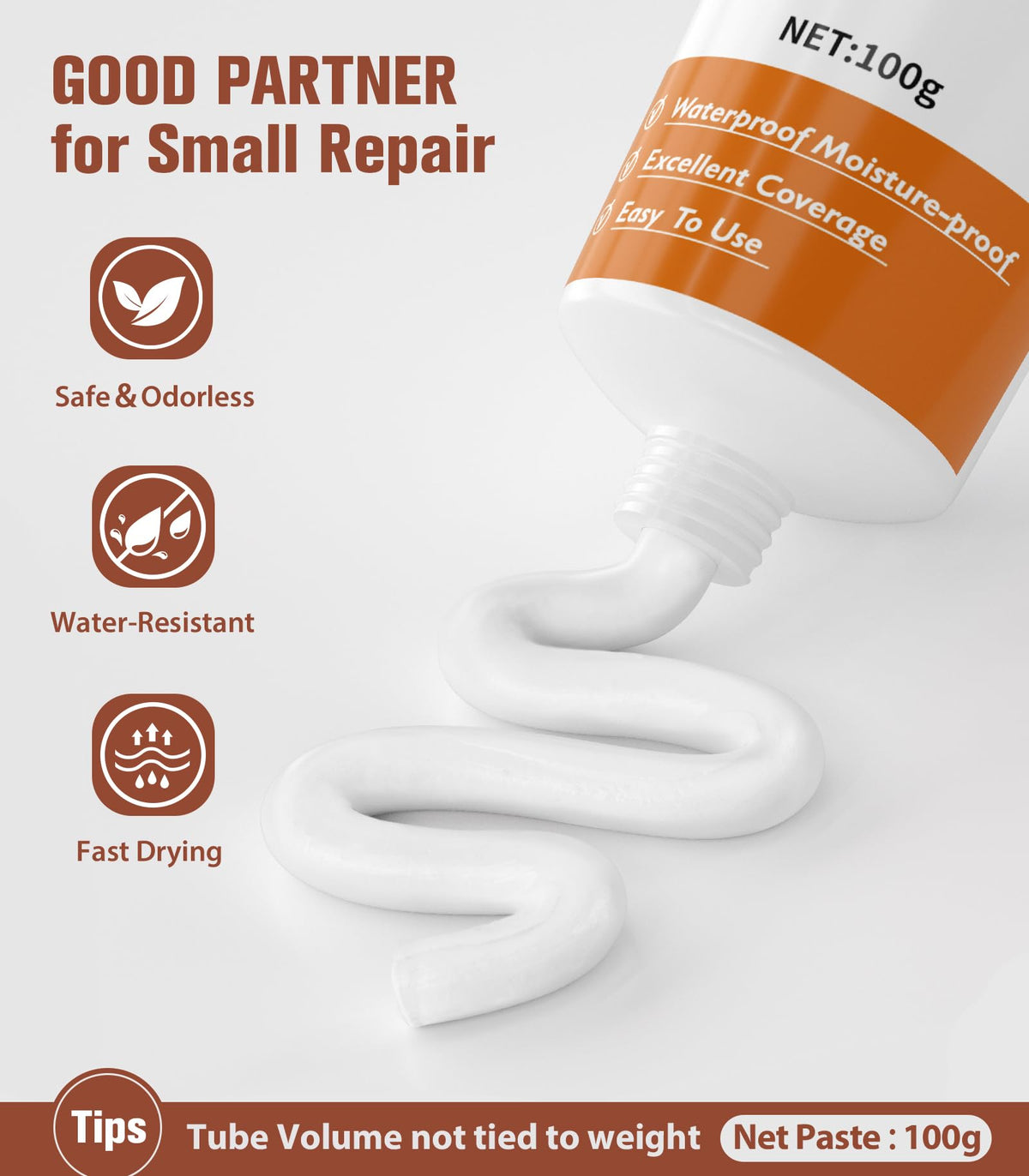 Drywall Repair Kit with Spackle & Putty Knife (2 Pack)