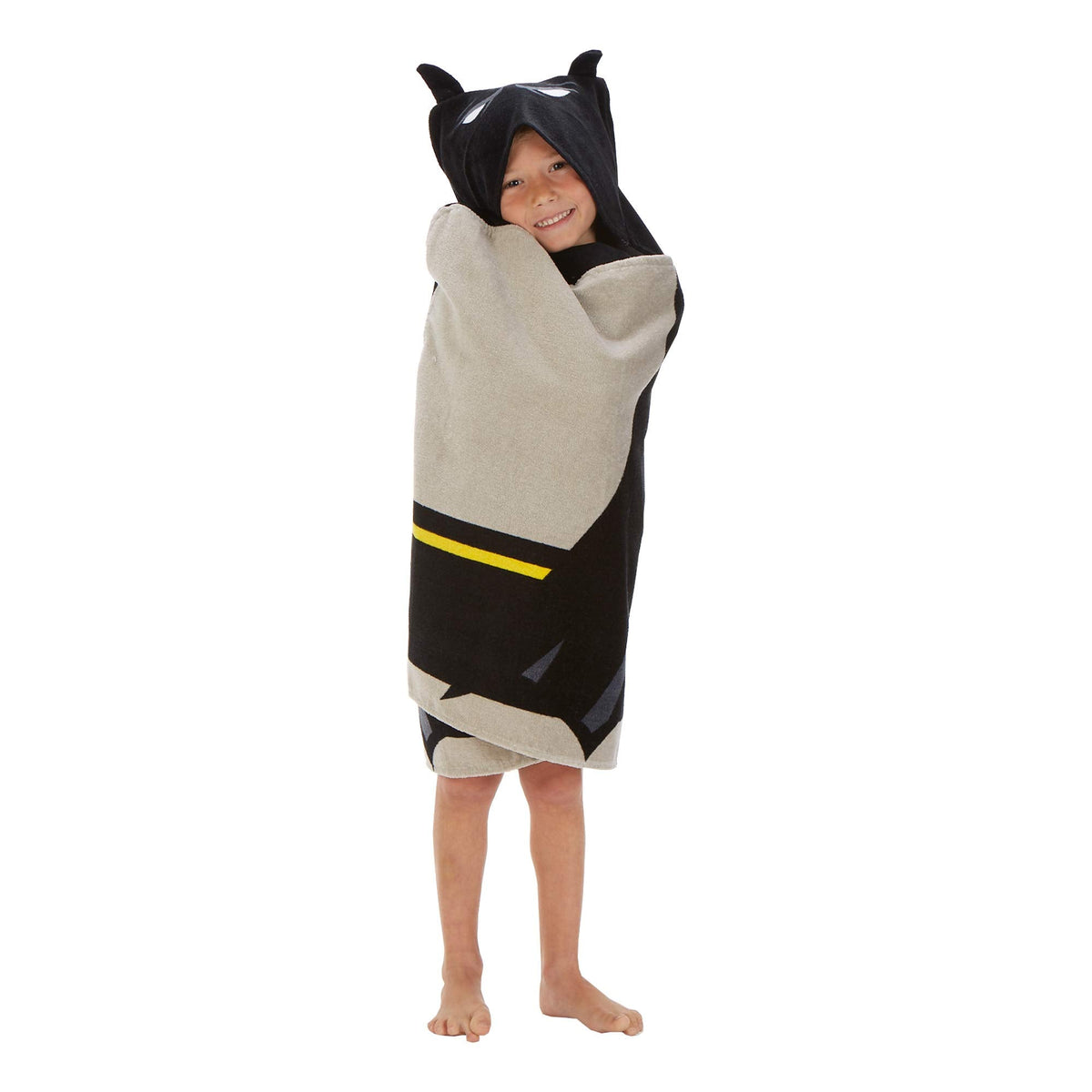 Franco Batman Kids Hooded Towel Wrap, 24 x 50 In