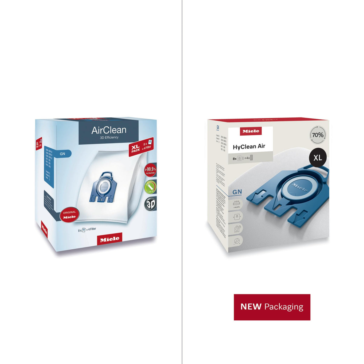 Miele AirClean 3D Efficiency GN Dust Bags, 8 Bags, 10455150
