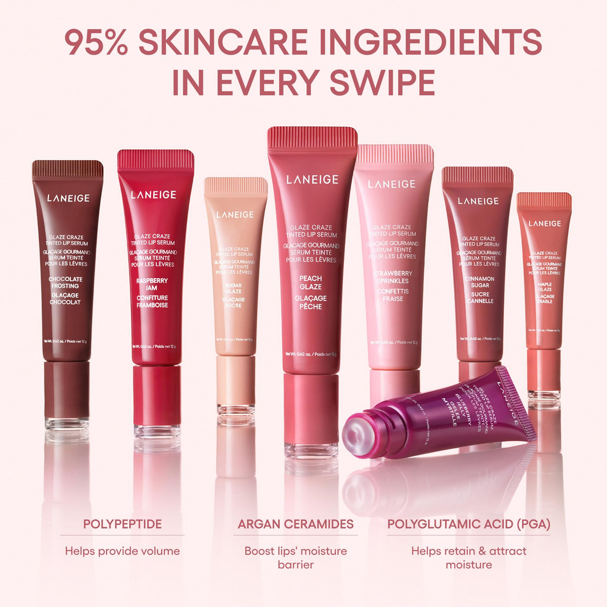 LANEIGE Glaze Craze Tinted Lip Serum, Blueberry Jelly