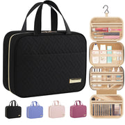 HOTOR Travel Toiletry Bag with Hanging Hook, Black