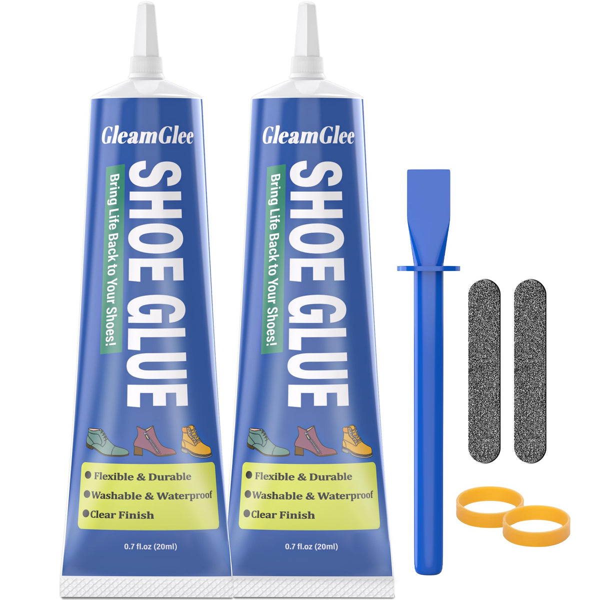 Extra Strong Clear Shoe Glue, Waterproof, 20ml x 2 PCS