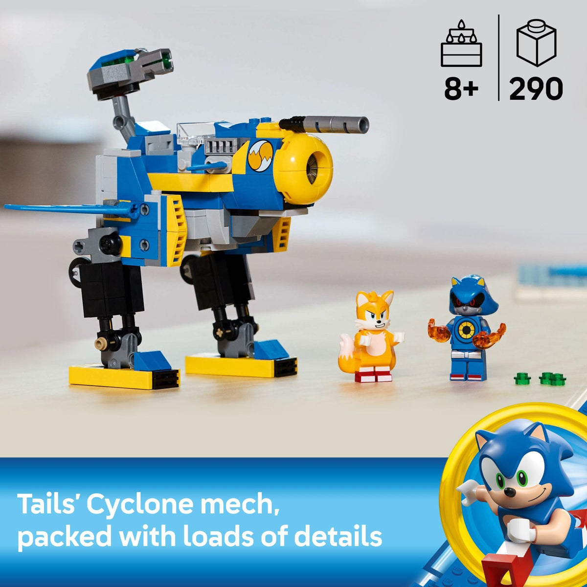 LEGO Sonic the Hedgehog Cyclone vs. Metal Sonic Building Set, 77002