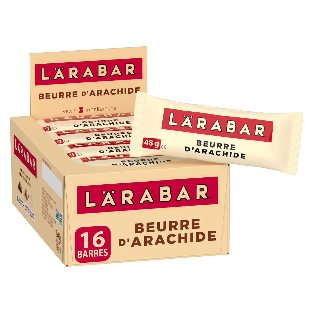 Larabar Peanut Butter Fruit and Nut Bars, 16 x 48 g