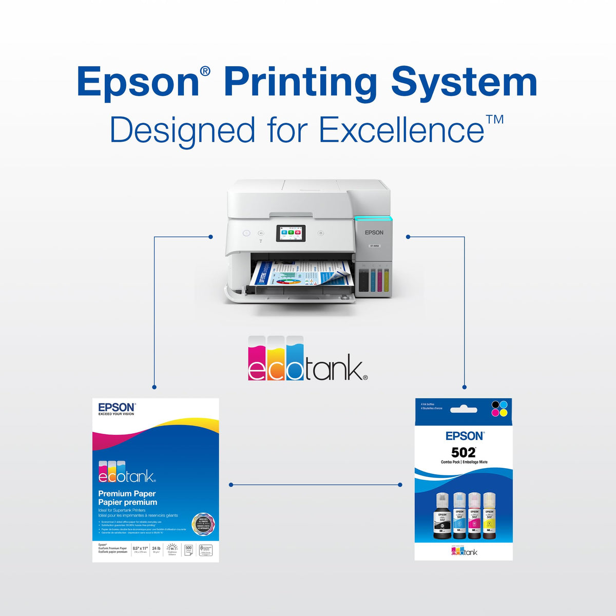 Epson 502 Genuine Pigment Black EcoTank Ink Refill Bottle, T502120