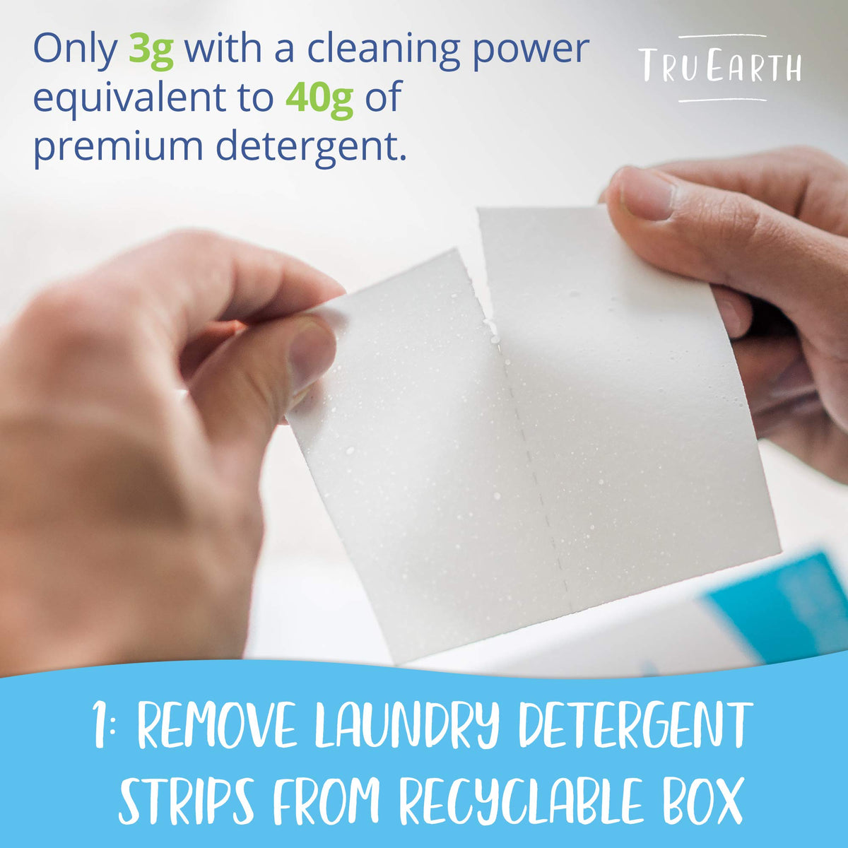 Tru Earth Laundry Detergent Sheets, Fresh Linen, 64 Sheets