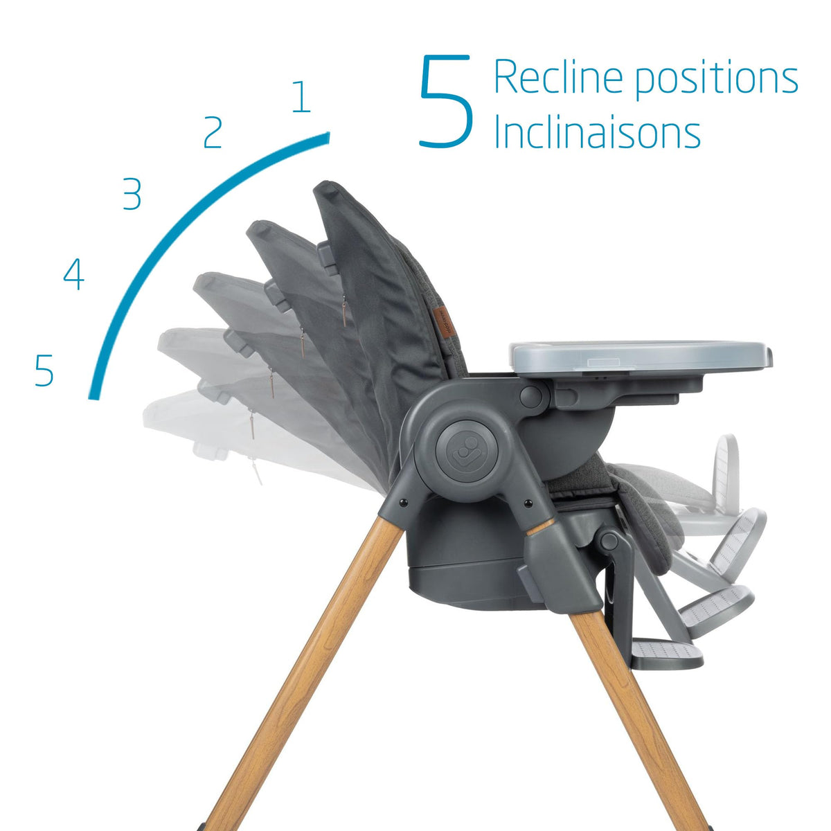 Maxi-Cosi Minla 6-in-1 High Chair, Classic Graphite