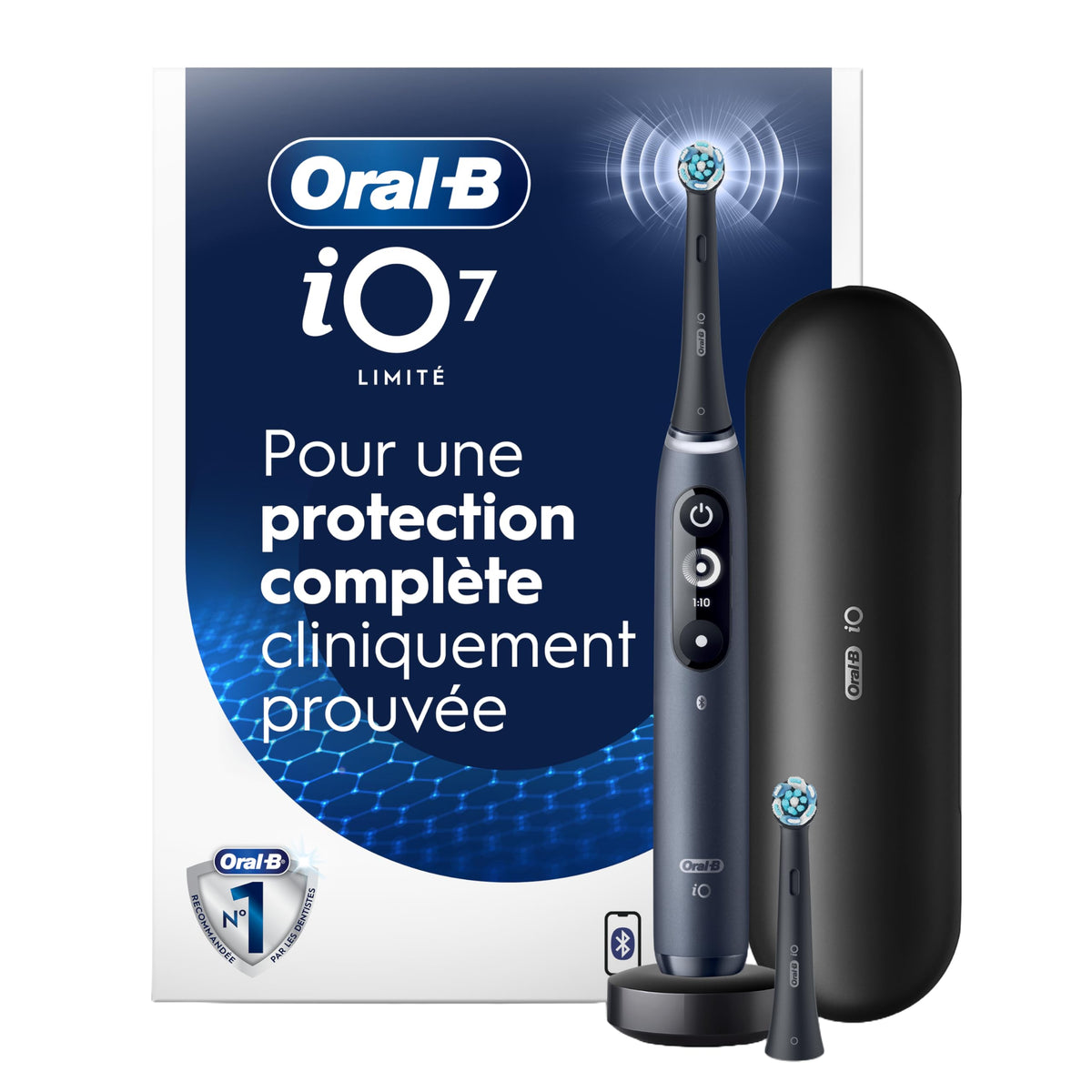 Oral-B iO Deep Clean + Protect Electric Toothbrush, Black, iO Series 7