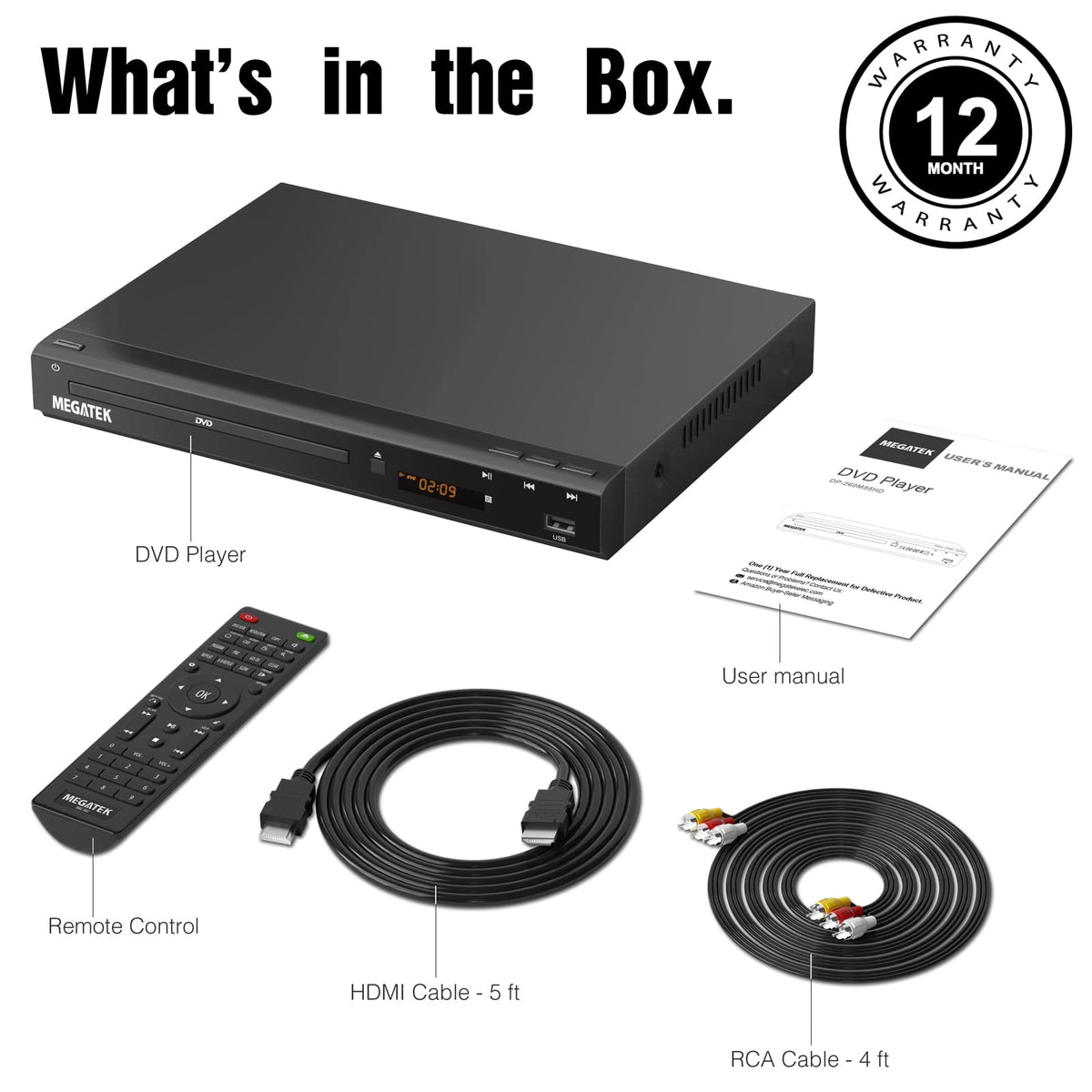 MEGATEK Compact Region-Free HDMI DVD Player