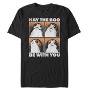 Star Wars Halloween Boo Porg Men's Tee, Black, XXX-Large