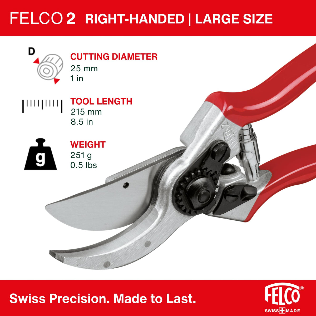 Felco F-2 Classic Manual Hand Pruner