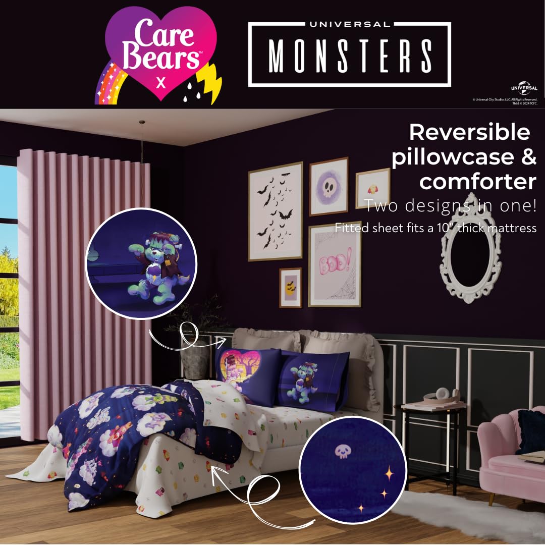 Franco Care Bears x Universal Monsters 7-Piece Bedding Set, Full