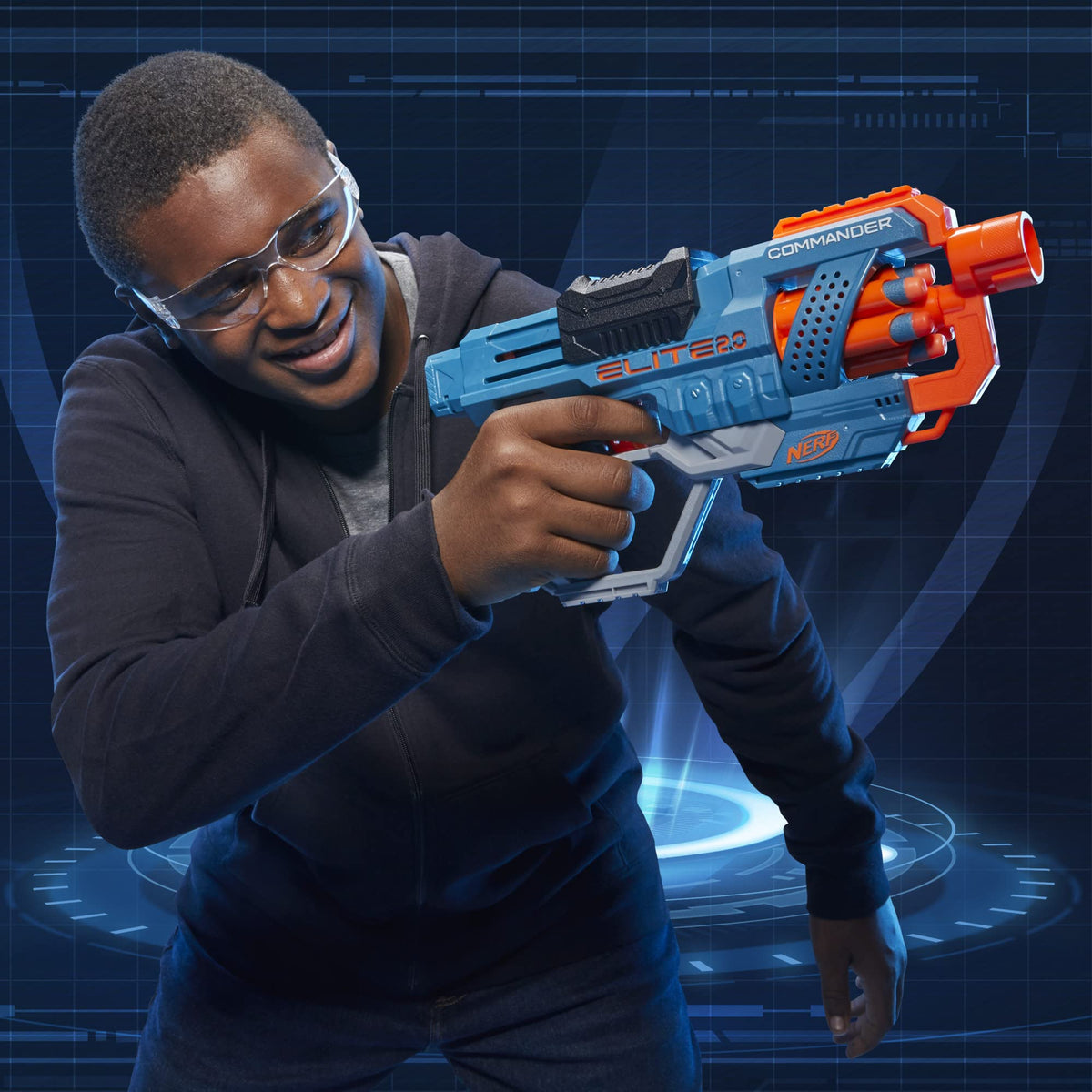 Hasbro Nerf Elite 2.0 Commander RD-6 Blaster E9485, 12 Darts