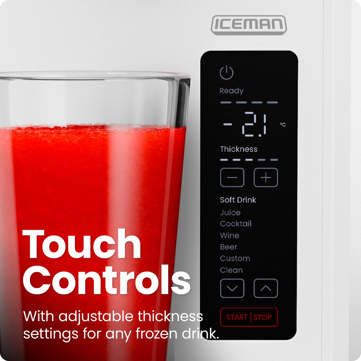 Iceman by Chefman Slush-Ease Slushie Machine, 68 oz, White