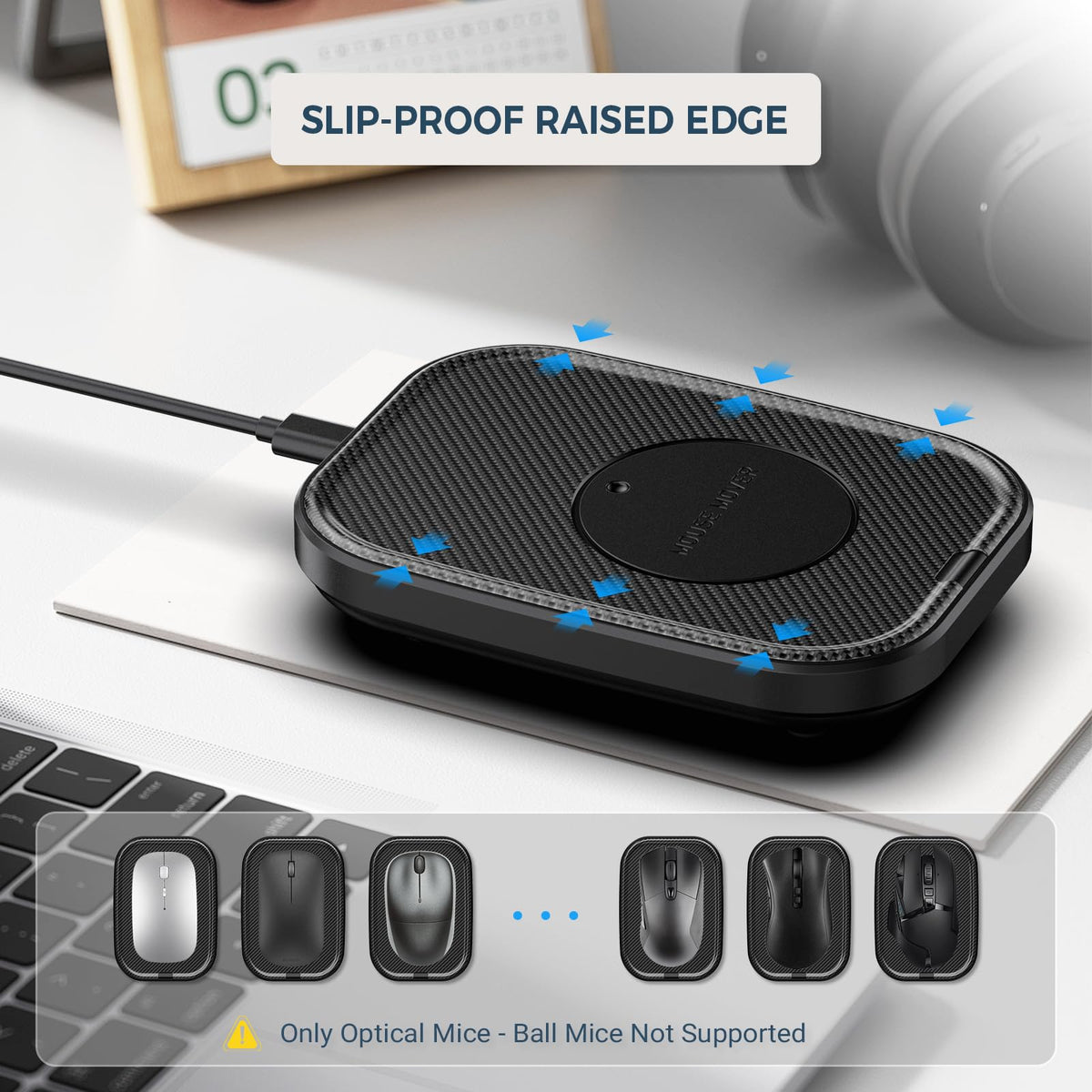 Yonktoo Undetectable Ultra Slim Mouse Jiggler, Black