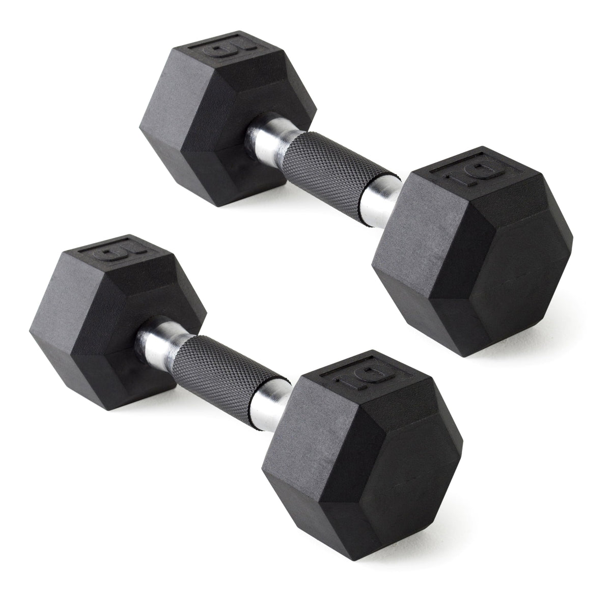 CAP Barbell 10 LB Coated Hex Dumbbell Pair, Padded Grip