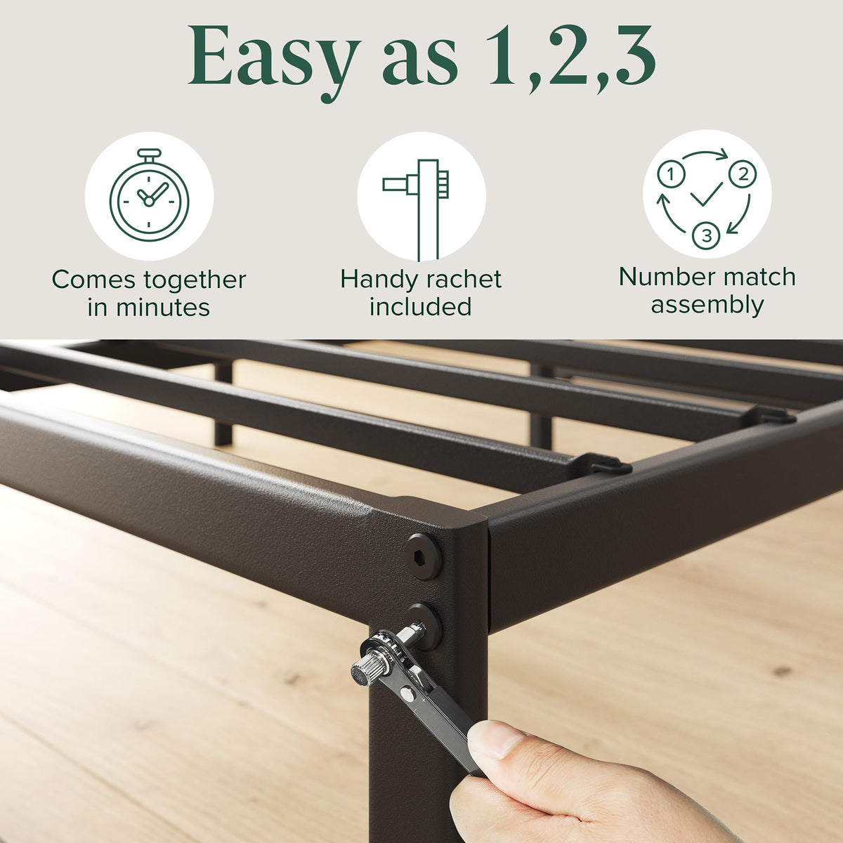 Zinus Abel Metal Platform Bed Frame, Full, 14 Inch