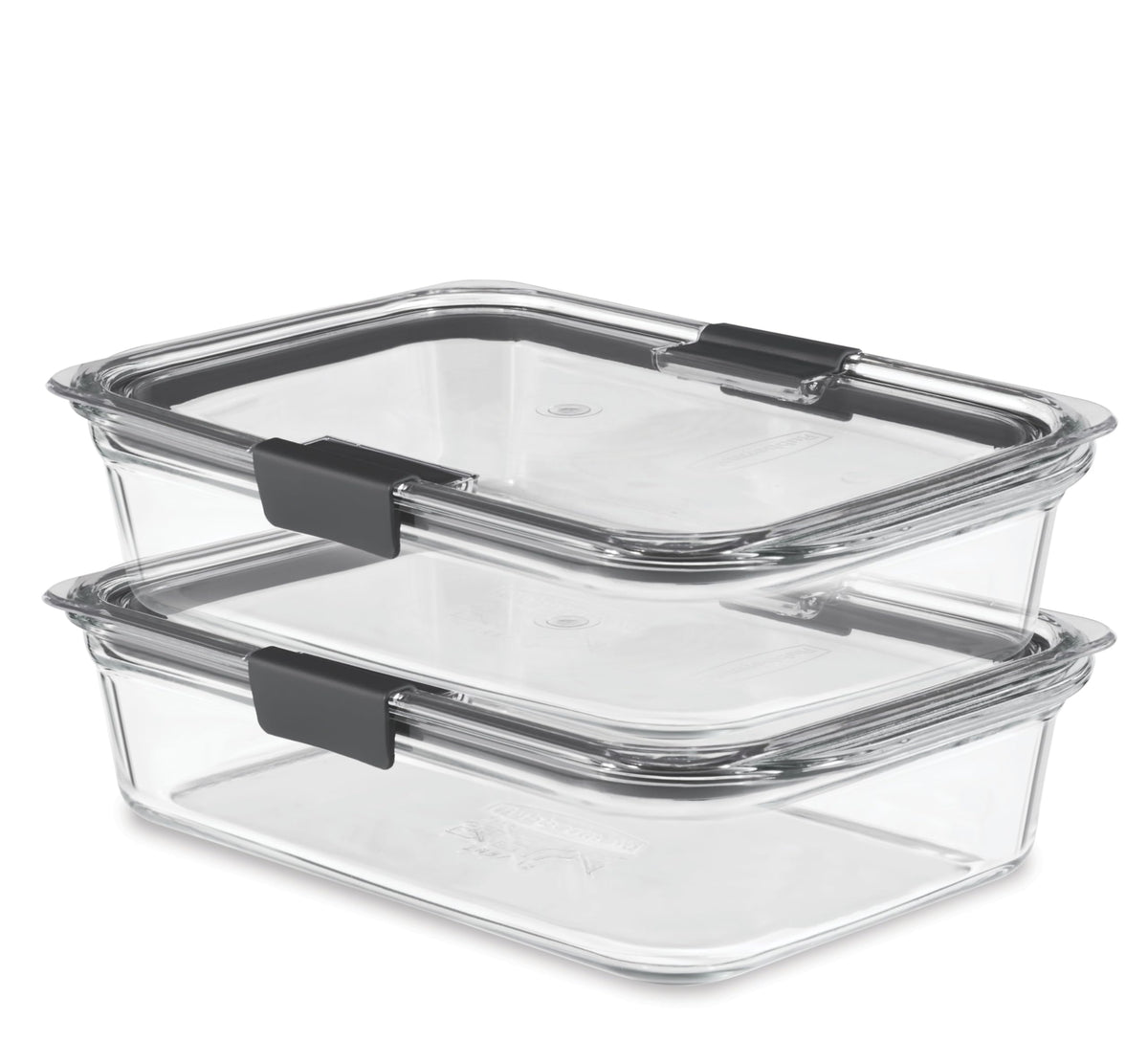 Rubbermaid Brilliance Glass Storage Containers, 8 Cup, 2-Pack