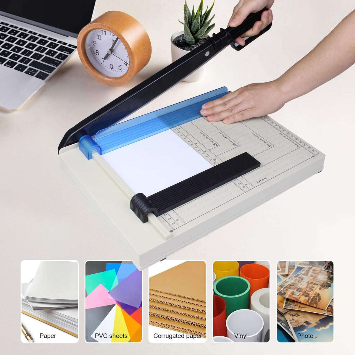 A4 Paper Cutter with Safety Guard, 12", 10 Sheet Capacity