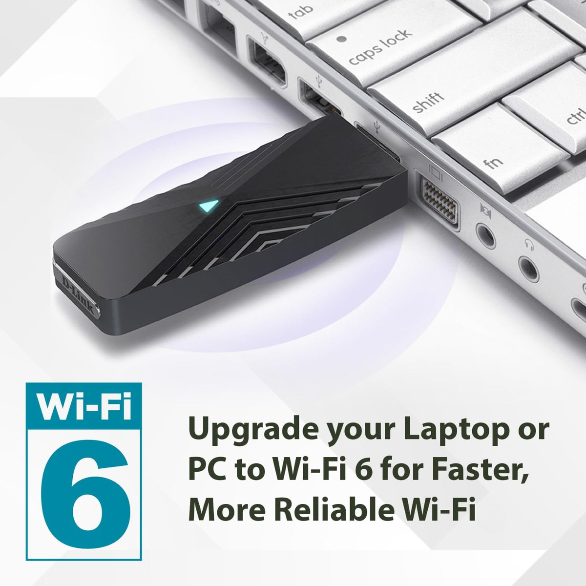 D-Link DWA-X1850-B1-CA USB WiFi 6 Adapter, AX1800, USB 3.0